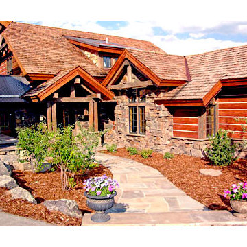 Custom Timber Frame Home, Ranches Spanish Peaks Resort, Big Sky,
