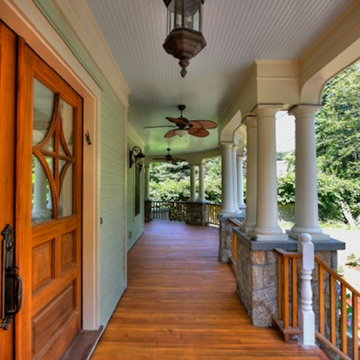 Custom Victorian-style home - covered porch