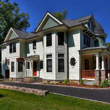 Custom Victorian-style home - side view
