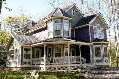 Réalisation d'une façade de maison tradition.