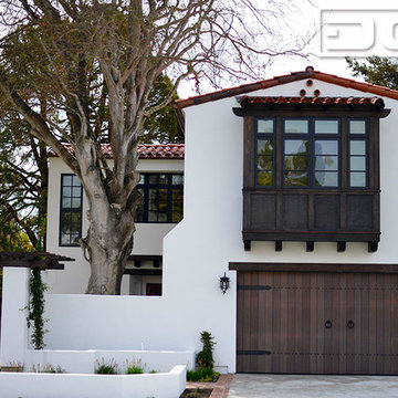 Customized Wood Garage Door & Gate Design in an Authentic Spanish Colonial Style