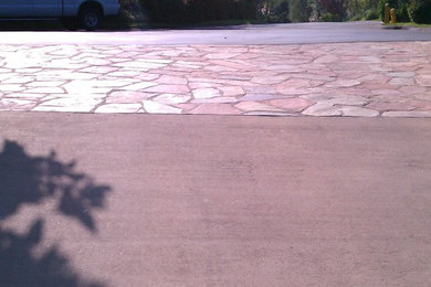 Del Mar Country Club Project- Stone & Concrete Driveway, Walkways and Pool Surro