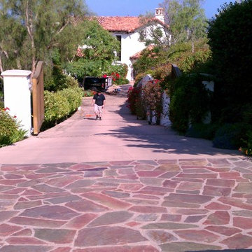 Del Mar Country Club Stone & Concrete Driveway, Walkways and Pool Surround