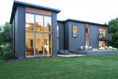 Inspiration for a contemporary house exterior in Minneapolis.