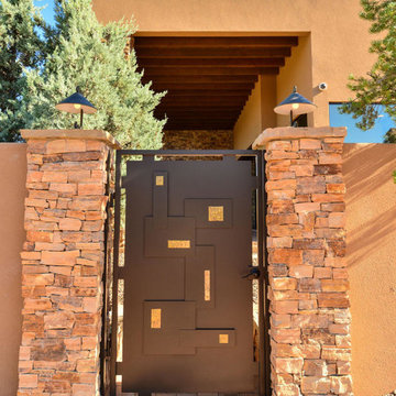 Desert Modern Home courtyard entry gate