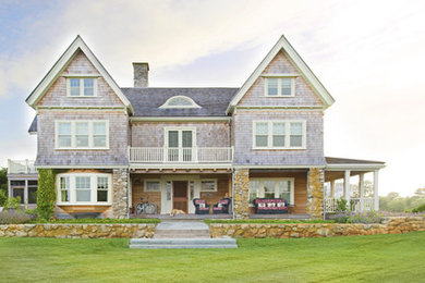 Inspiration for a coastal exterior home remodel in Boston