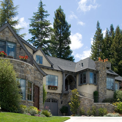Example of a classic mixed siding exterior home design in San Francisco