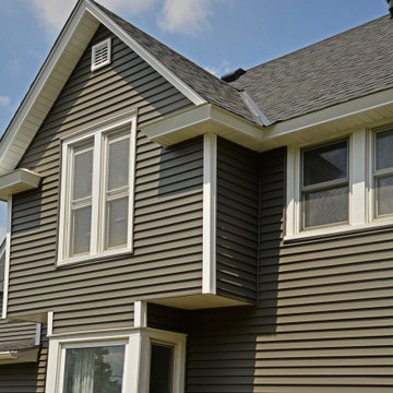 Dramatic shadow lines from narrow lap siding