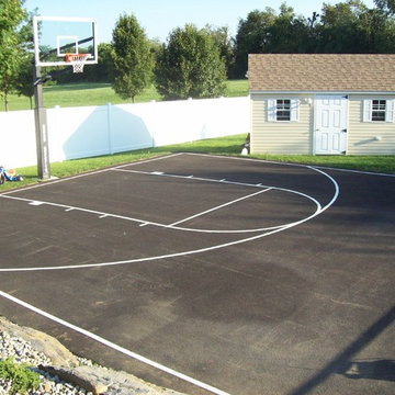 Driveway Basketball Court & Hoop