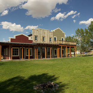 Eclectic mixed siding exterior home photo in Other