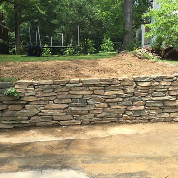 Dry Stack Field Stone Wall Repair in Washington DC on Colorado Ave NW
