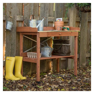 Cypress potting bench best sale