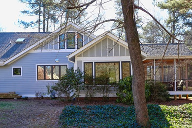 Inspiration for a mid-sized craftsman exterior home remodel in Raleigh