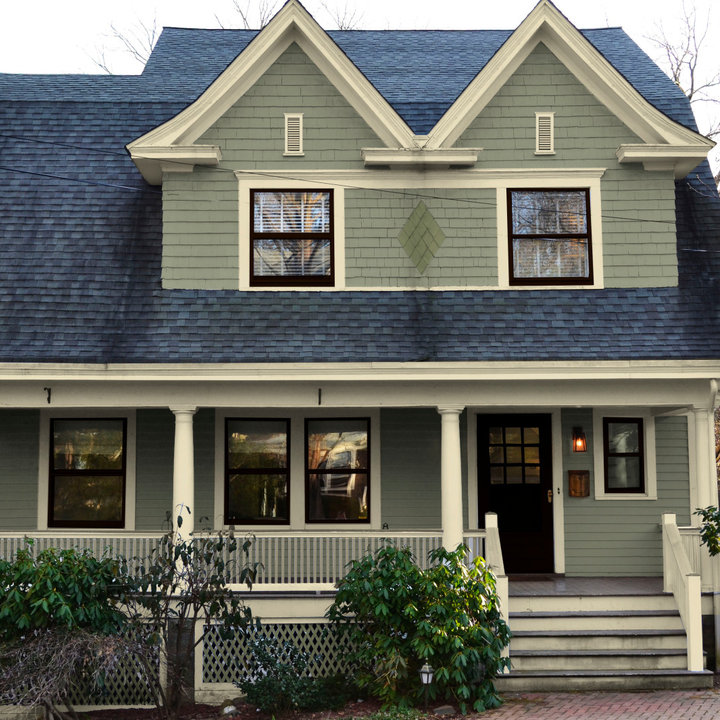 Colonial Exterior Paint Colors Photos & Ideas Houzz