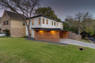 Inspiration for a contemporary house exterior in Dallas.