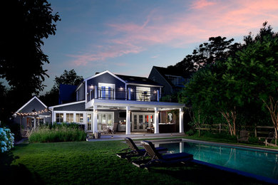 Example of a beach style exterior home design in Baltimore