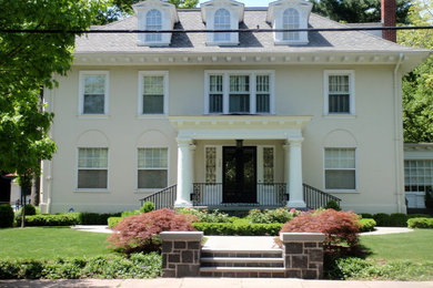 Traditional house exterior in New York.