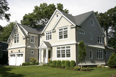 Transitional exterior home idea in New York