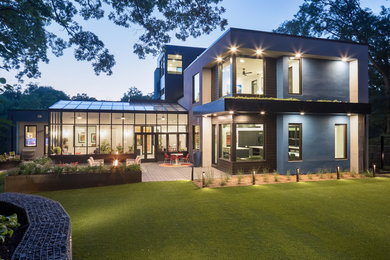 Contemporary exterior home idea in Minneapolis
