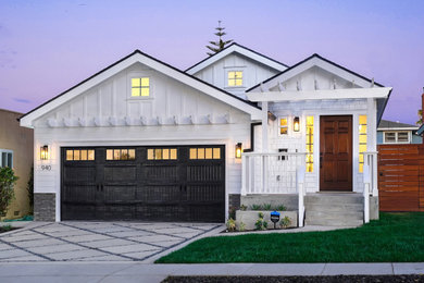 Transitional mixed siding exterior home photo in Los Angeles