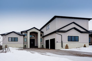 Contemporary exterior home idea in Calgary