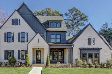 Modern gray house exterior idea in Atlanta