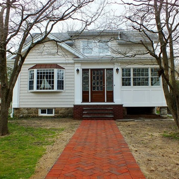 Enclosed front porch, exterior face lift