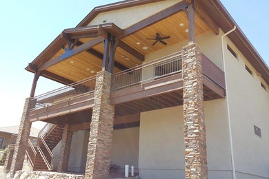 Inspiration for a craftsman exterior home remodel in Phoenix
