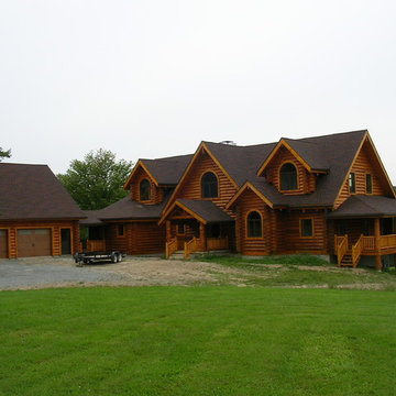 Entry View of Log and Timber Home