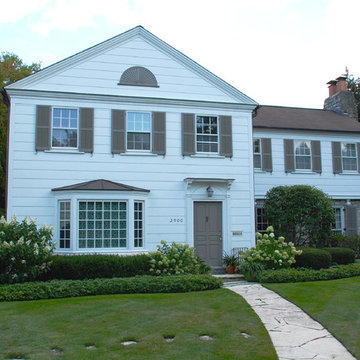 Evanston, IL Colonial Traditional Style House Exterior Remodel