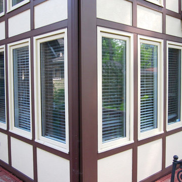 Evanston, IL Marvin Window & Hardie Stucco Siding Remodel Tudor Style