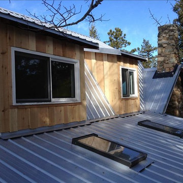 Evergreen - Metal Roof on Log Cabin
