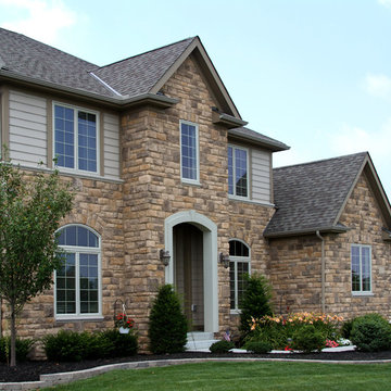 Exterior Accents Using Limestone Manufactured Stone