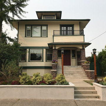 Exterior Curb Appeal, Craftsman Four Square, Seattle , WA