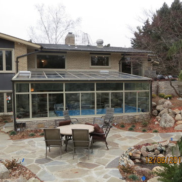 Exterior of endless pool and sunroom