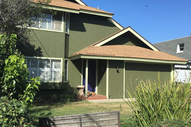 Photo of a green contemporary house exterior in San Luis Obispo.