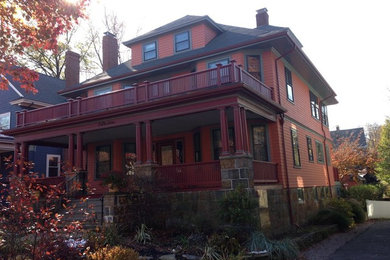 Inspiration for a transitional exterior home remodel in Boston