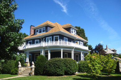 Inspiration for a transitional exterior home remodel in Boston