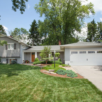 Exterior Remodel Cottage Style Split Level
