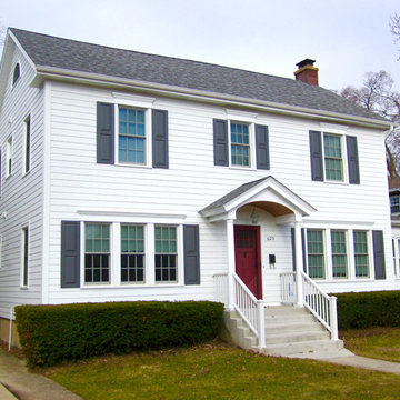 Exterior Remodel, Park Ridge, IL Colonial Home James Hardie Siding