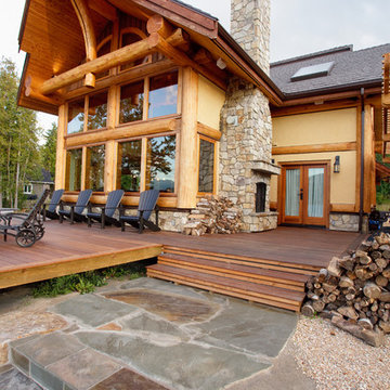 Exterior shots of log homes from Traditional Log Homes