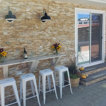 Exterior Stacked Stone Accent Wall
