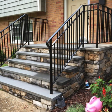 Exterior stair railings