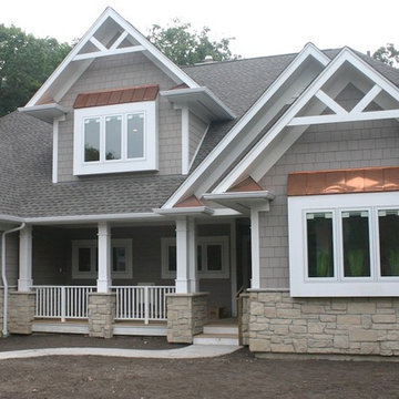 Exterior Stone Siding and Hardie Board