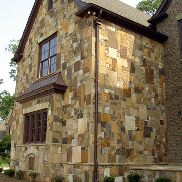 Exterior Stone Veneer with Brick