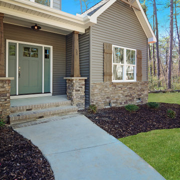 Exterior Turquoise Door New Construction