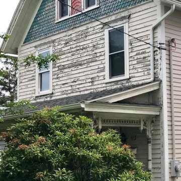 Exterior Wood Painting  Before and After