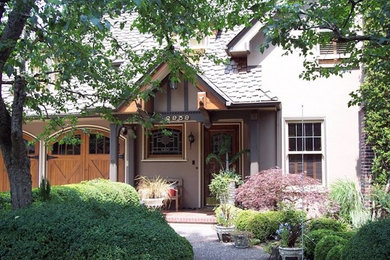 Inspiration for a large two-story exterior home remodel in Portland