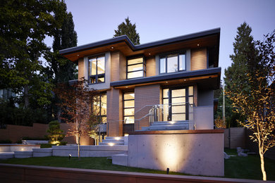 Contemporary exterior home idea in Vancouver