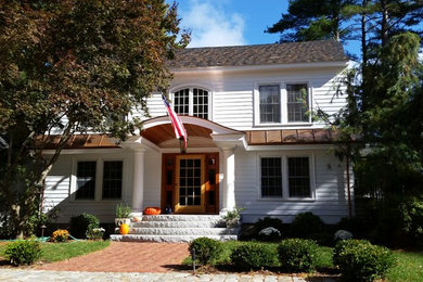 Inspiration for a traditional house exterior in Boston.